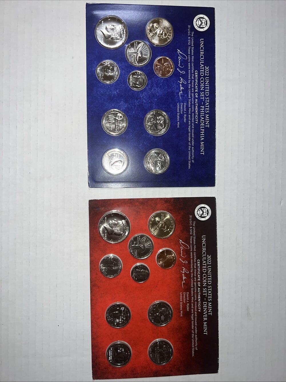 2022 P & D UNCIRCULATED MINT SET- 20 COINS